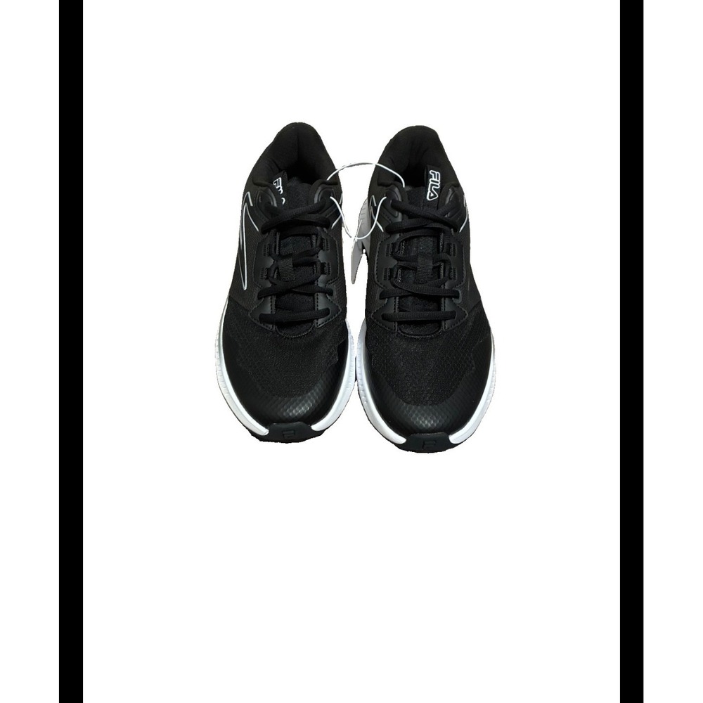 Fila Action-Stride Energized Mens Running Shoes Black White Silver 10.5 1863706